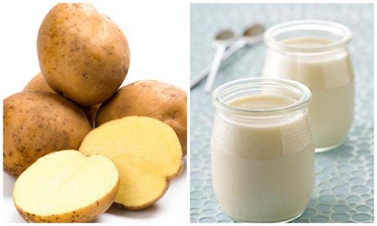 Cách điều trị mụn dưới da bằng khoai tây và sữa chua